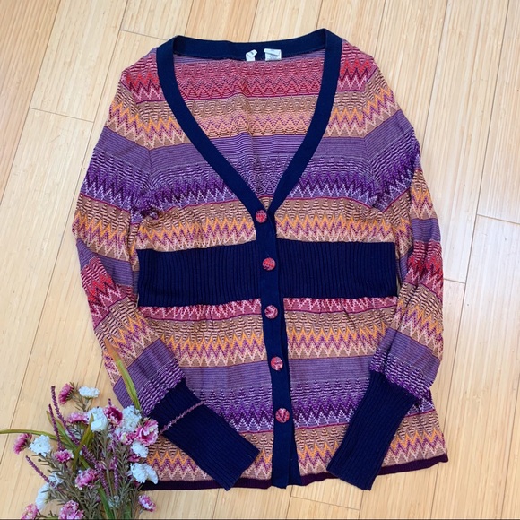 Anthropologie Sweaters - Anthropologie Moth Fiamma Zigzag cardigan, S.